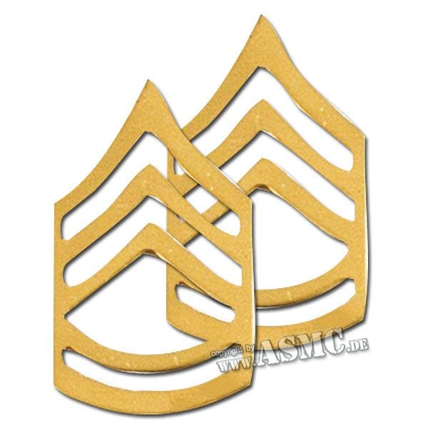 Distintivo metálico de rango US Sergeant F.C. polished