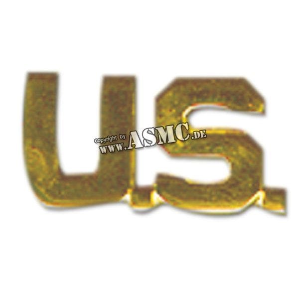 Insignia Kragenspiegel US (Letters) color dorado