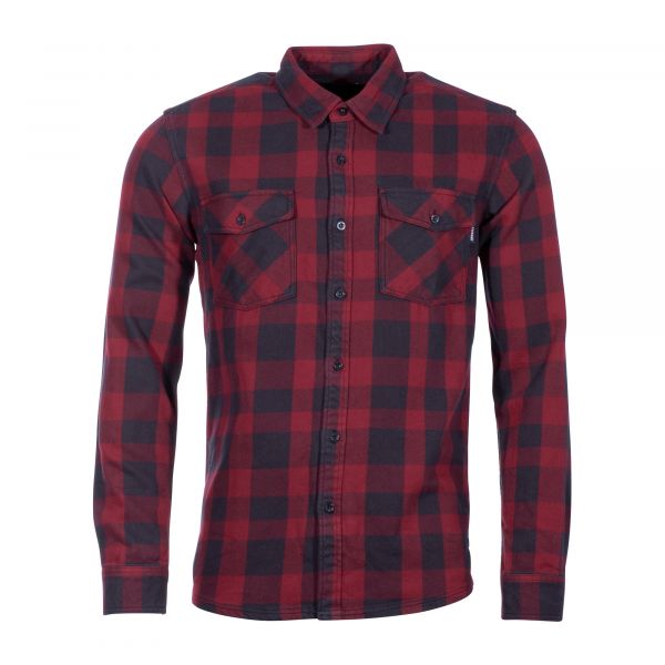 Vintage Industries camisa Globe Heavyweight Shirt red check