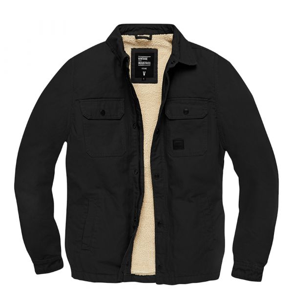 Vintage Industries chaqueta Dean Sherpa negro