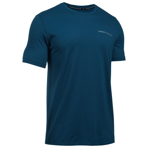 Camiseta Under Armour Fitness Charged Cotton azul a rayas
