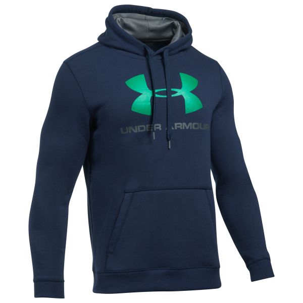 Sudadera Under Armour Hoodie Rival Fitted Graphic azul verde