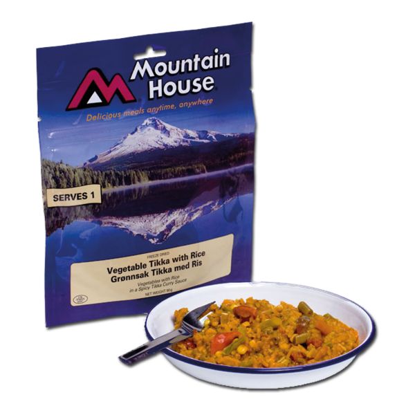 Mountain House Vegetales Tikka con arroz vegetariano