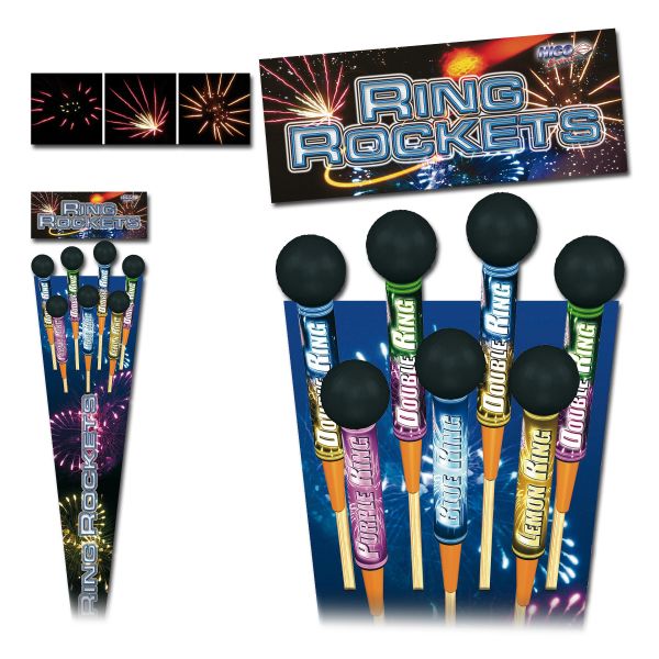 Fuegos artificiales cohetes Ring Rockets 7 variedades F2