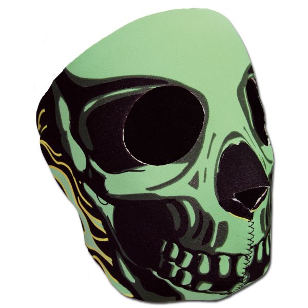 Máscara completa de neopreno Skull verde