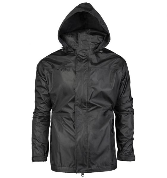 Mil-Tec chaqueta de lluvia negra