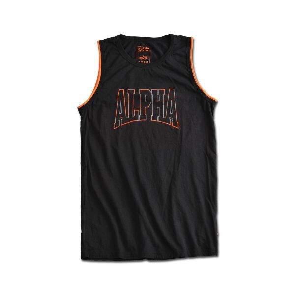 Camiseta sin mangas Alpha Industries Alpha Print negra