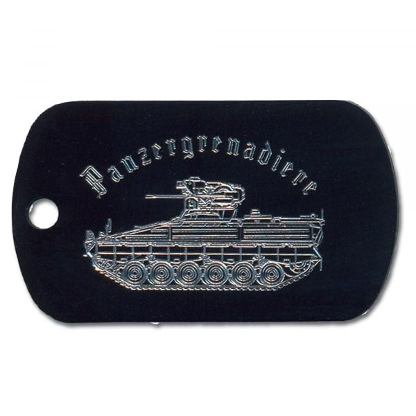 Chapa de identificación con grabado Panzergrenadier