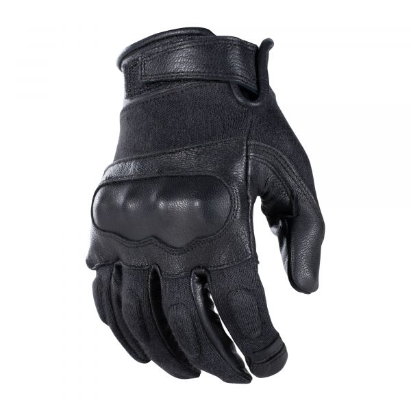 Guantes Tactical Gloves cuero Kevlar negro