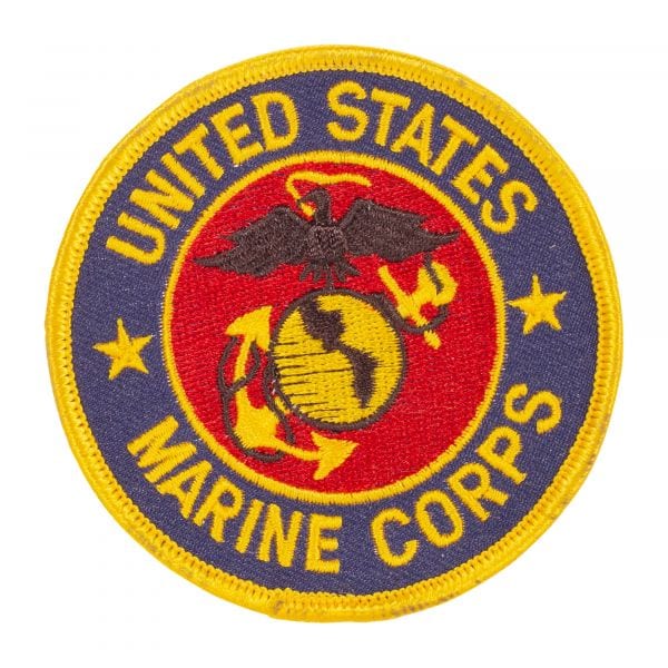 Insignia USMC circular azul - color dorado- rojo