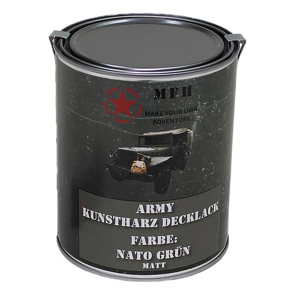 MFH Lata de pintura Army 1 litro mate Otan verde