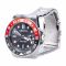 M+WATCH Reloj Mondaine Aqua Steel 41 color plateado rojo