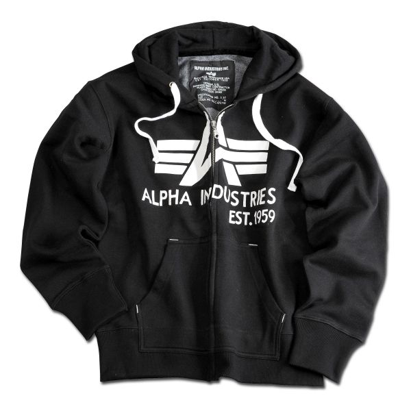 Alpha Industries Sudadera Big A Zip Hoody negra